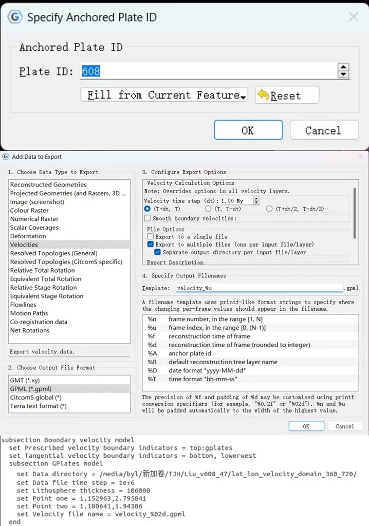 Why is it not correct to export the velocity file to ASPECT after using ...
